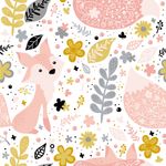 Papel de Parede Infantil Raposinhas Baby