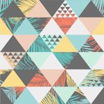 Papel de Parede Triângulos Tropicais