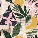 Papel de Parede Folhagens Colagem