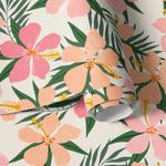 Papel de Parede Flor de Hibisco Colorido