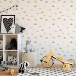 Papel de Parede Infantil Lua e Nuvens