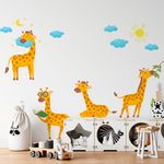 Adesivo de Parede Infantil Girafinhas Divertidas