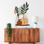 Adesivo de Parede Vaso Floral Boho Abstrato