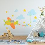 Adesivo de Parede Infantil Avião