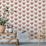 Papel de Parede Arcos Abstratos Gold Rose