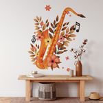 Adesivo de Parede Jazz Floral Musical