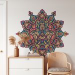 Adesivo de Parede Mandala Hamsa Mão de Fátima