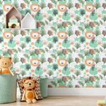 Papel de Parede Infantil Safari Folhas Tropicais