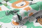 Papel de Parede Infantil Safari Folhas Tropicais
