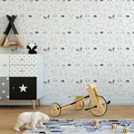 Papel de Parede Infantil Animais Minimalista