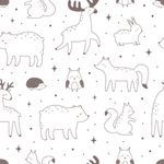 Papel de Parede Infantil Animais Minimalista