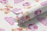 Papel de Parede Infantil Ursinho Com Nuvens e Balões