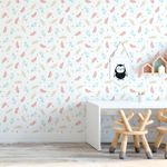 Papel de Parede Infantil Ramos Coloridos