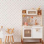 Papel de Parede Infantil Bolinhas Tons de Rosa
