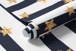 Papel de Parede Listrado Estrelas