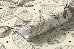 Papel de Parede Folhas Desenhadas