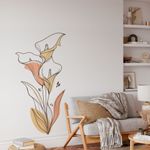 Adesivo de Parede Floral Boho Tulipas