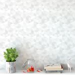 Papel de Parede Triângulos Em Tons de Cinza Claro