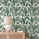 Papel de Parede Aquarela Folhas de Bananeira