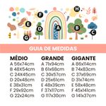 Adesivo de Parede Para Quarto Infantil Arco Íris, Árvores, Sol e Formas