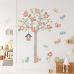 Adesivo de Parede Infantil Árvore e Flores
