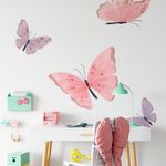 Adesivo de Parede Infantil Borboletas Aquarela
