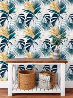 Papel de Parede Floral Tropical Folhagens