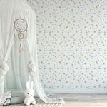 Papel de Parede Montanhas Flores e Ramos