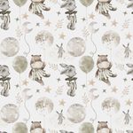  Papel de Parede Infantil Aquarela Baby Animais