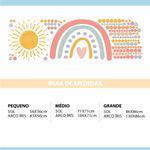 Adesivos de Parede Infantil Arco-Íris Mágico