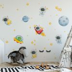 Adesivos de Parede Infantil Astronautas Aquarela