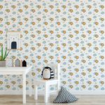 Papel de Parede Infantil Sol e Nuvens