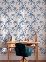 Papel de Parede Floral e Pássaros