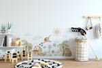 Adesivo de Parede Infantil Jardim dos Dinossauros Aquarela