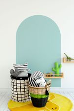 Adesivo de Parede Geométrico Arco Aquarela - Várias Cores