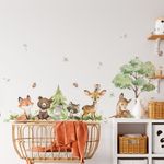 Adesivo de Parede Infantil Aquarela Floresta Encantada