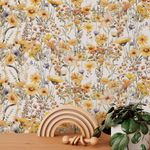 Papel de Parede Flores Amarelas Aquarela