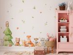 Kit Adesivos de Parede Aquarela Floresta Infantil