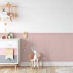 Papel de Parede Meia Parede Cercadinho Rosa Ternura