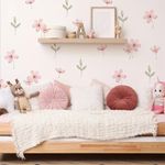 Kit Adesivo de Parede Infantil Aquarela Flores