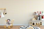  Papel de Parede Infantil Xadrez Amarelo Bebê