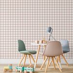  Papel de Parede Infantil Xadrez Marrom