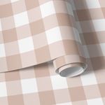  Papel de Parede Infantil Xadrez Marrom