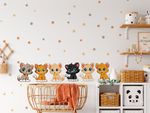 Adesivo de Parede Infantil: Gatinhos Coloridos
