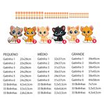 Adesivo de Parede Infantil: Gatinhos Coloridos