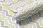 Papel de Parede Adesivo Chevron Cinza e Verde - Amarelo Limão