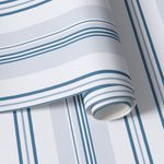 Papel de Parede Listras Azuis e Brancas