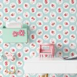 Papel de Parede Flores Vermelhas