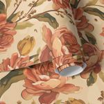 Papel de Parede Floral Rosas Vintage