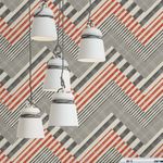 Papel de Parede Geométrico Abstrato Vermelho e Preto